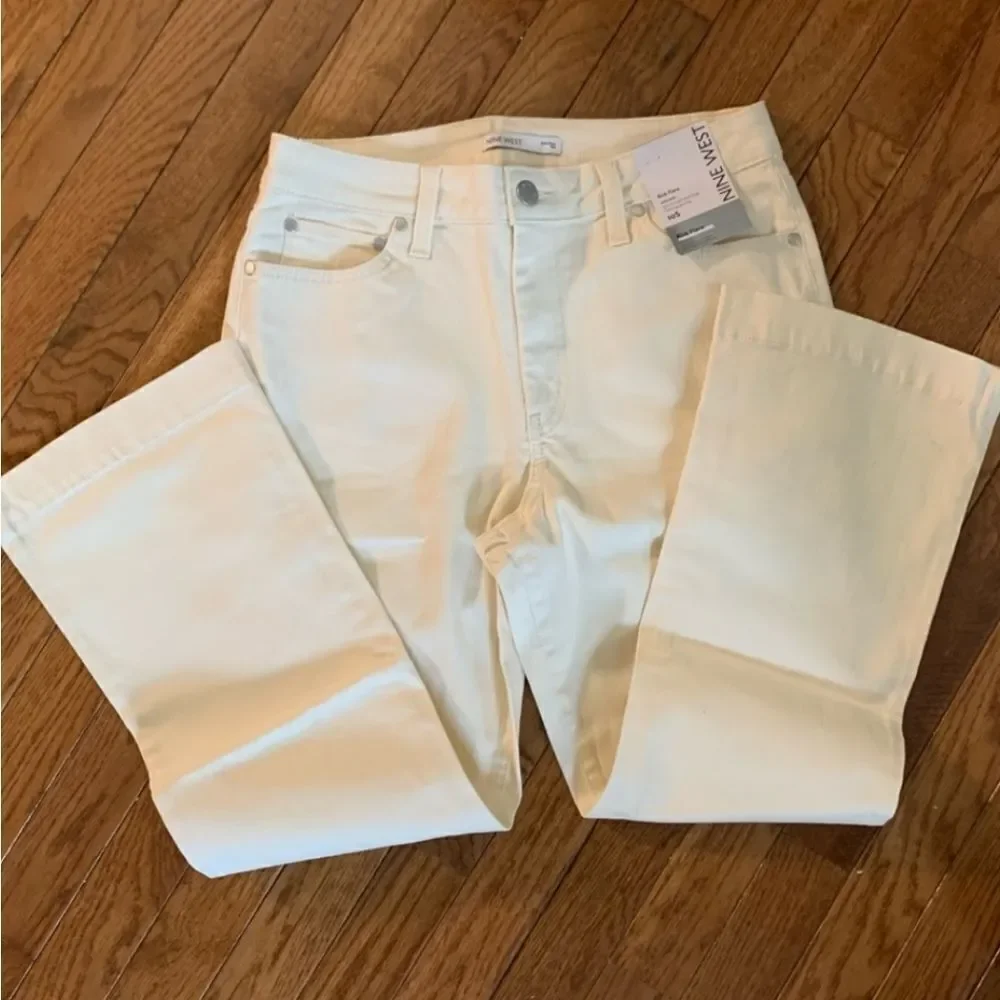 Nine West Delancey kick Flare Cropped Pants Womens 10S High Rise